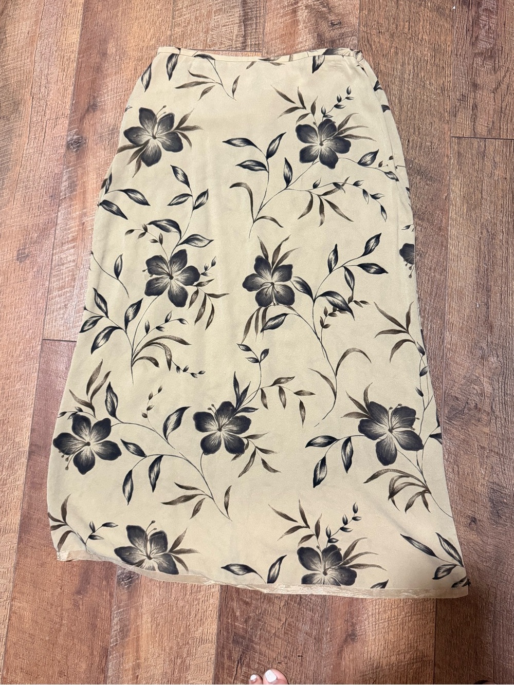 Vintage 90s Jones New York Skirt 100% Maxi‎ Skirt Camo Green/sage Size 12